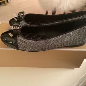 MICHAEL Michael Kors Black and Silver Loafers